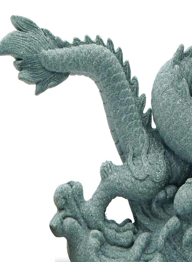 livelyfish Sandstone Chinese Dragon Statues, Aquarium Fish Tank Decorations Asian Garden Home Office Tabletop Small Accessories Decor for Wealth Success Lucky,A - Image 5